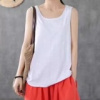 2025夏季新款圆领背心纯色简约休闲百搭1凉爽外穿上衣女