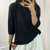 五分袖针织小衫 2025秋季新款 韩版简约套头百搭宽松上衣女67053