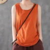 2025夏季新款圆领背心纯色简约休闲百搭1凉爽外穿上衣女