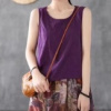 2025夏季新款圆领背心纯色简约休闲百搭1凉爽外穿上衣女