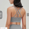 двусторонний спортивный бюстгальтер с перекрестными лямками на спине, амортизирующий, с эффектом пуш-ап, для йоги и фитнеса